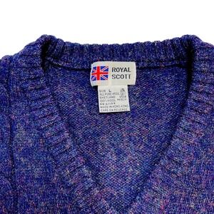 Royal Scott Shetland Mens 100% Wool Sweater Vest size L